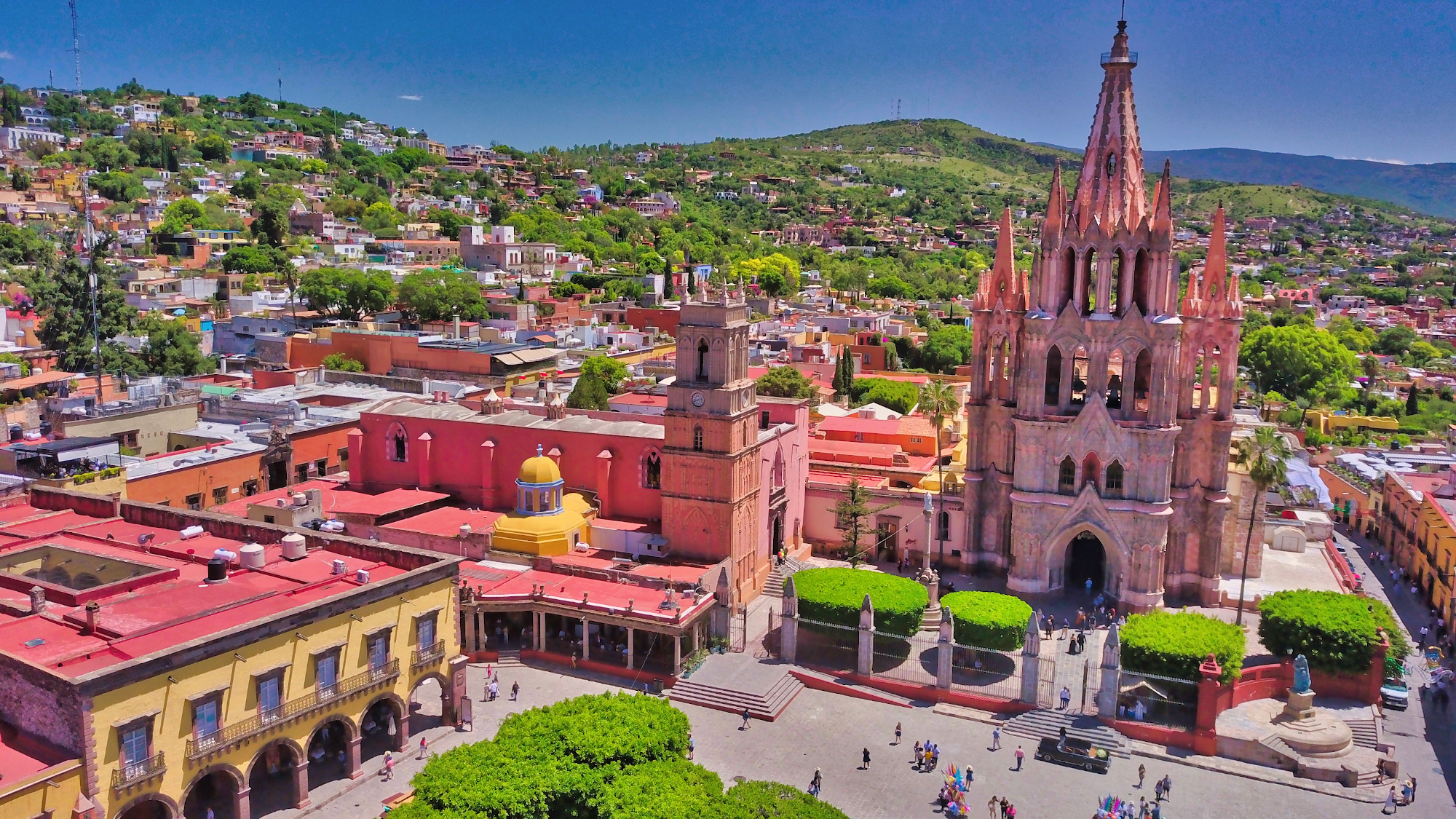 Colorful San Miguel de Allende from high perspective