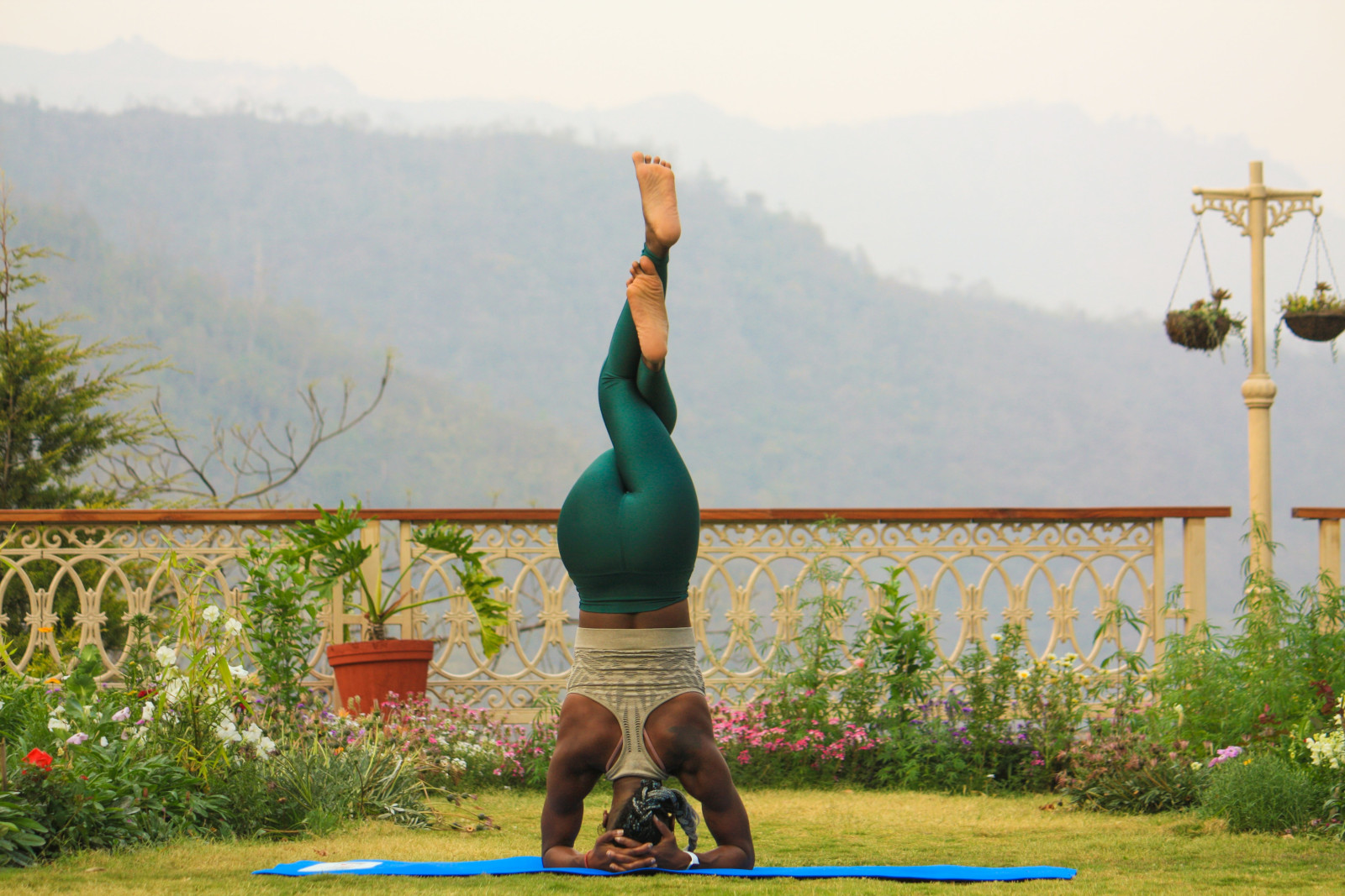 Twisty yoga pose